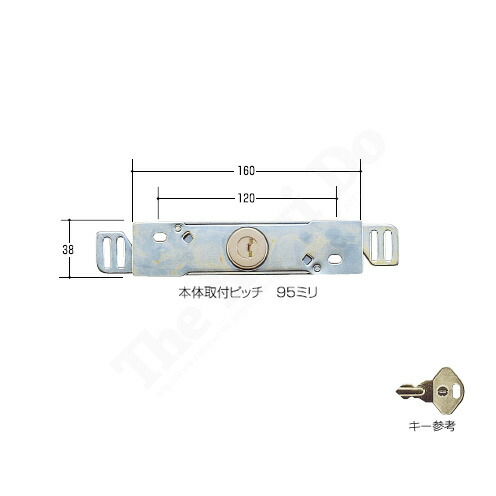 シャッター錠 KS-7 キー2本付【川上シャッター カワカミ KAWAKAMI】【Kシリーズ KS7】