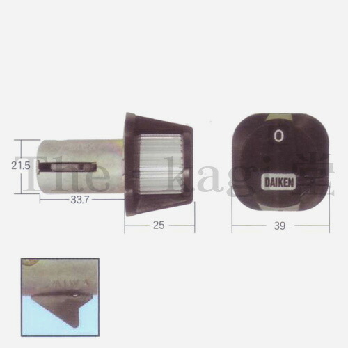 ※廃番※ ダイケン PJ-52 ダイヤル錠 ヨコ用【ポスト 暗証番号】【DAIKEN】【PJ52】【鍵 交換 取替え】