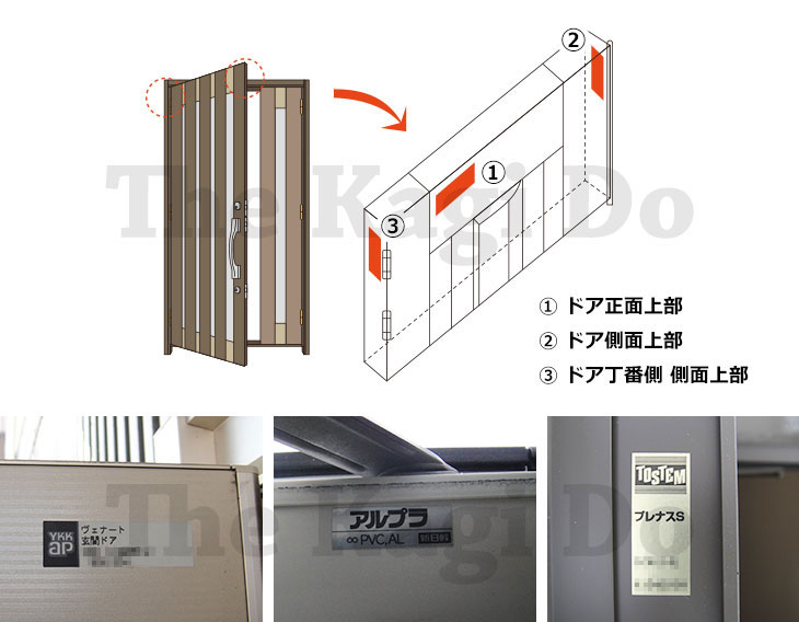 商品ラベル位置(開きドア例)